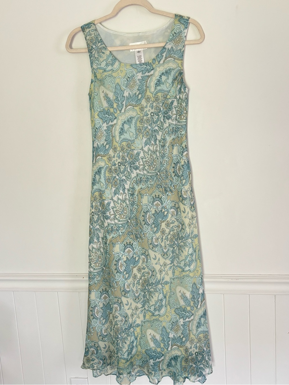 Studio 1 Vintage Y2K Paisley Floral Tiered Dress Size 6 Whimsical Fairy 90s *N1